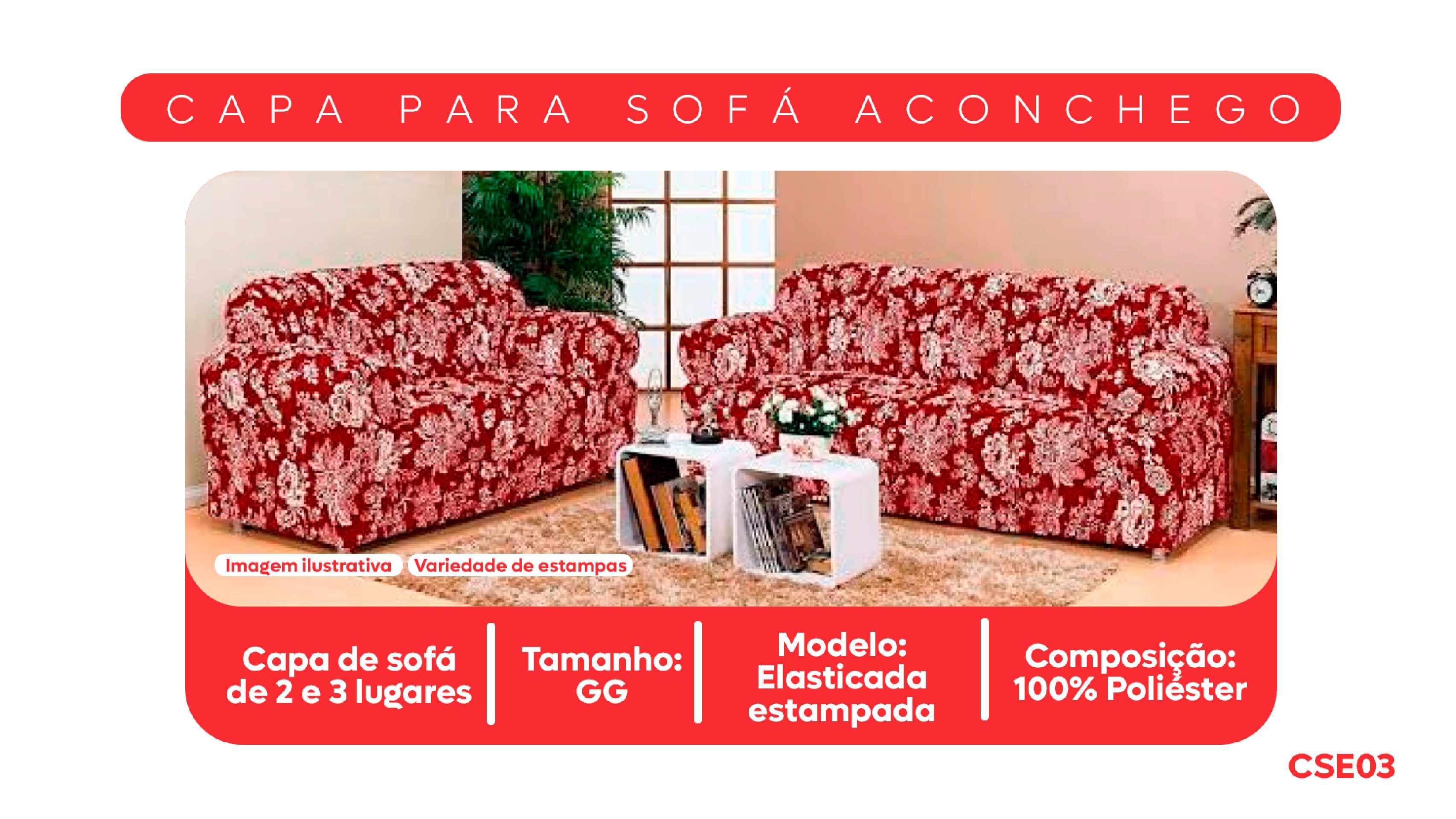 Capa para Sofá Aconchego Estampada