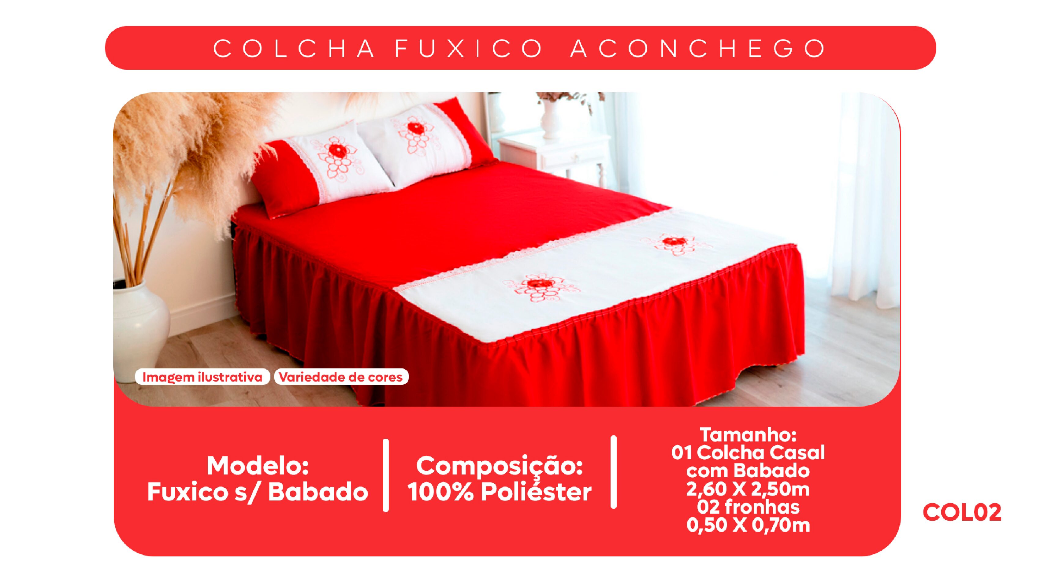 Colcha Fuxico Aconchego Oxford