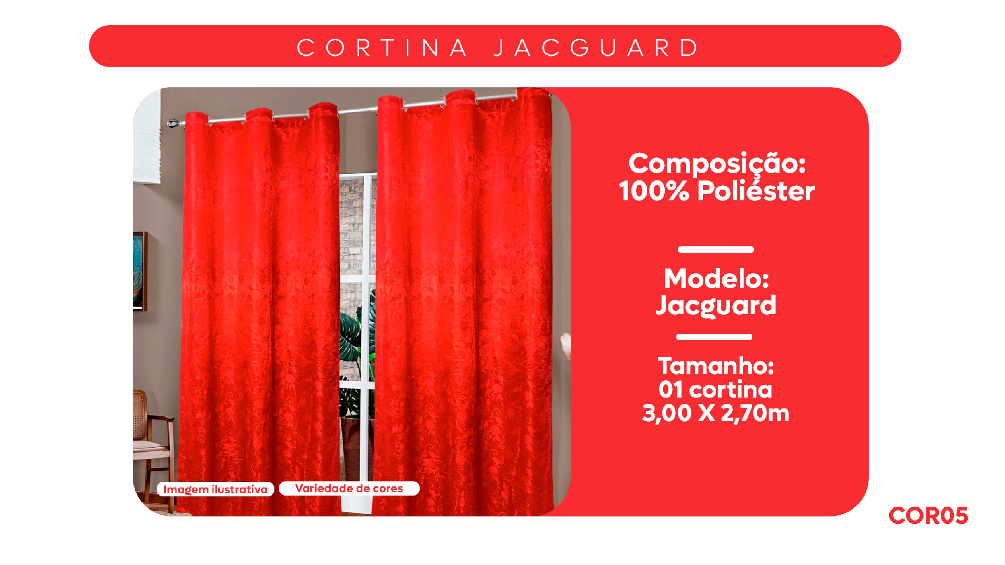 Cortina Sala Jacquard