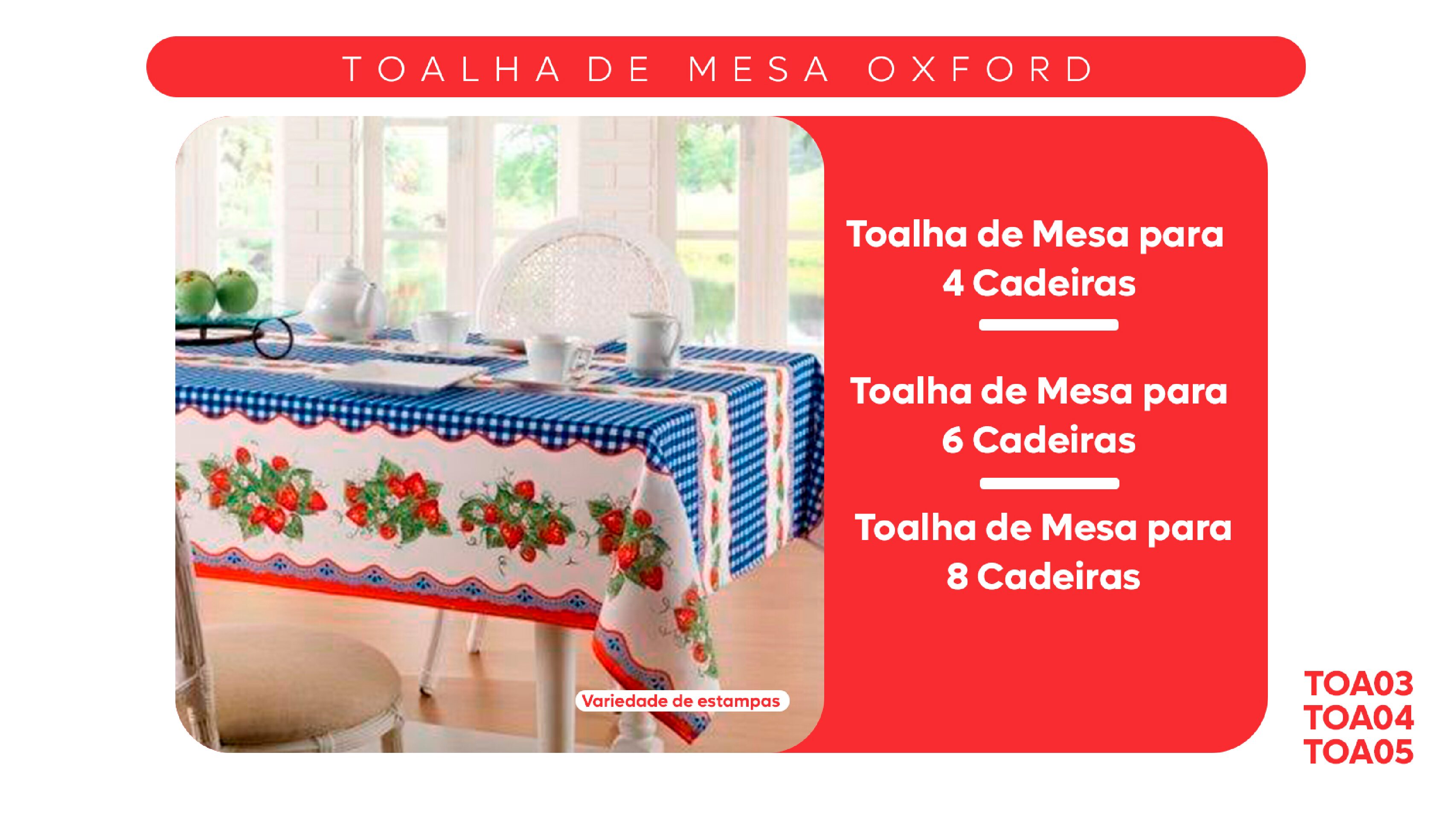 TOALHA DE MESA OXFORD